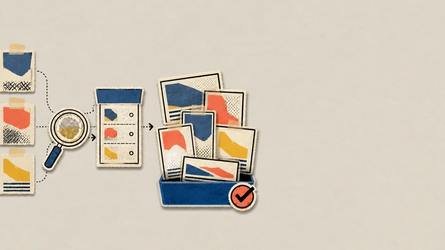 Three visual references becoming a coordinated asset system